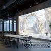 2D flat elegant paradise-themed 2D flat banner - ethereal white flower arches with roses and doves soft blue sky background