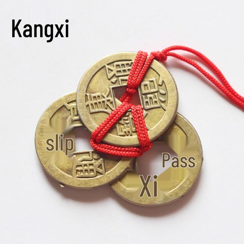 Antiker Legierungsanhänger: Fünf & Zehn Kaiser Feng Shui Kupfermünzen