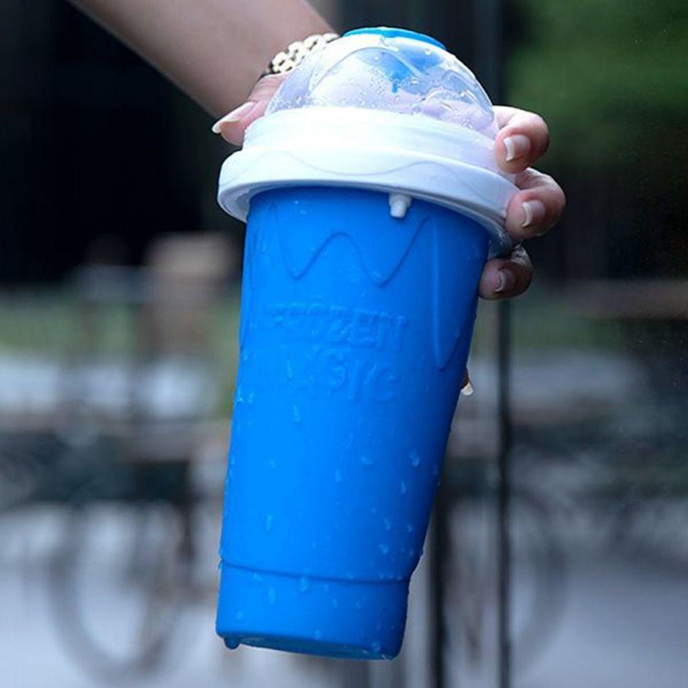 Silicone DIY Juice Water Bottle Quick-Frozen Ice Cream Maker Cups Slushy Maker Cup  Kids Gifts