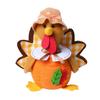 Seasonal Indoor Ornament Thanksgiving Plush Turkey Doll, Stuffed Animal Figurine, Autumn Soft Plushie Harvest Tabletop Decoration for Home Desktop