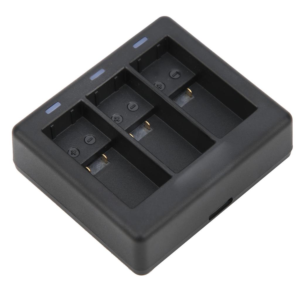 TELESIN 3 Ways Battery Charger with LED Light USB Battery Charging Box for GoPro Hero 9