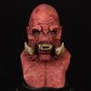 Maschera Mostro Alieno Cornuto Carnevale di Halloween Costume Orco Horror Festa Copricapo Integrale in Lattice per Adulti