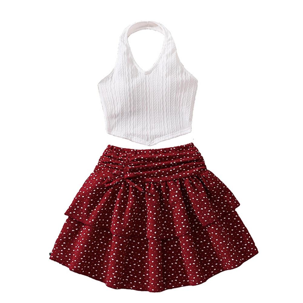 8-12 Years Kids Girls Vest Top and Skirt Set 10Y