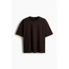 H M Oversized FiT CoTTon T sHirT Dark Brown