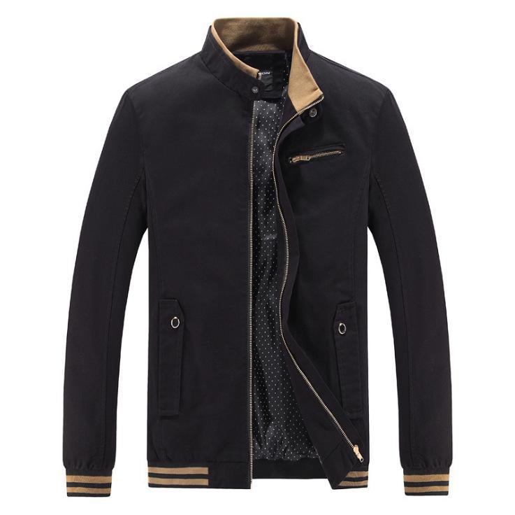 Herren Trendige Frühling Mid-Length Baumwolljacke - Leichter Casual Windbreaker