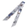 Excellent HERMES Scarf CAVALIER EN FORMES Gray Silk Women Used