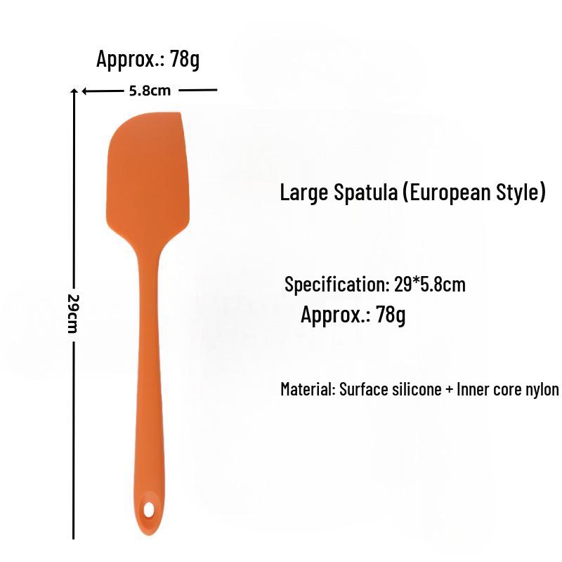 Silicone Spatula Set: Heat-Resistant, One-Piece Scrapers for Mixing & Baking (Small & Large Sizes)