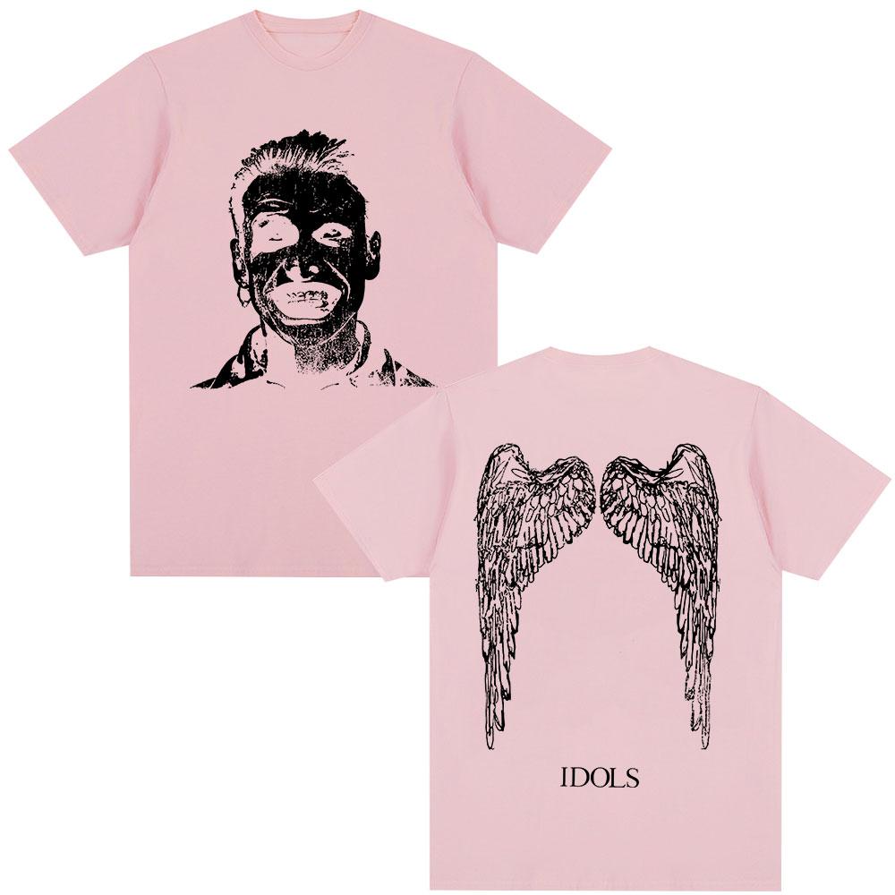 Yungblud IDOLS Wings Album Tshirt Mens Clothing Fashion Gothic Short Sleeves Cotton Summer Oversized ONeck T Shirt Streetwear