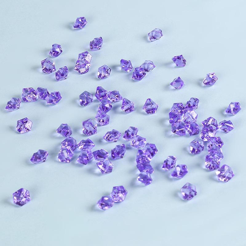 150 PCS Fake Diamonds Plastic Ice Cubes Acrylic Clear Ice Rock Diamond Crystals Fake Ice Cubes Gems