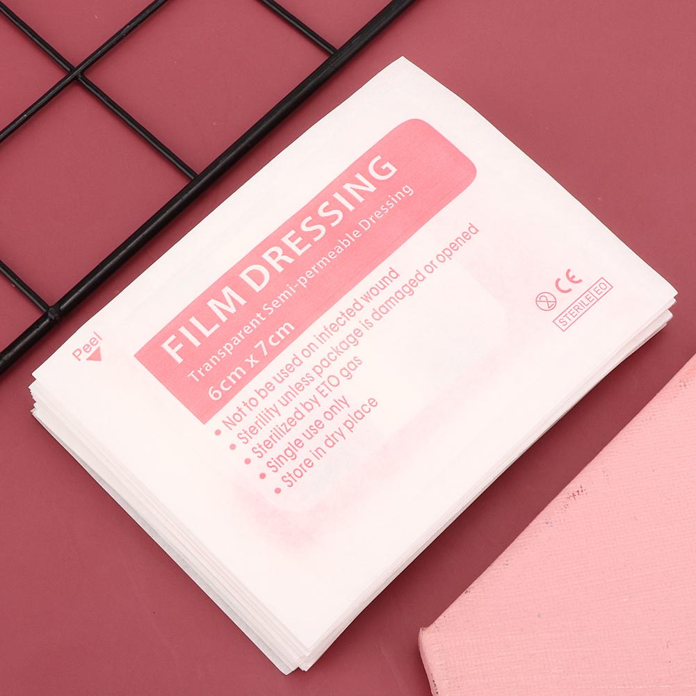 20pcs   box Adhesive Bandage Transparent Waterproof Wound  Plaster Wound Dressing6 x 7 cm   2.4 x 2.8 in