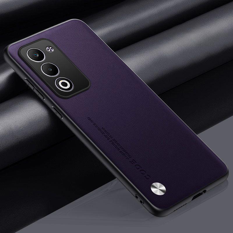 

PU Leather Case For OPPO A5M A5X A5i A5 Pro 4G 5G A 5 2025 Back Cover Silicone Full Protection Phone Case For OPPO k13x Coque OPPO A5Pro 5G Global фиолетовый