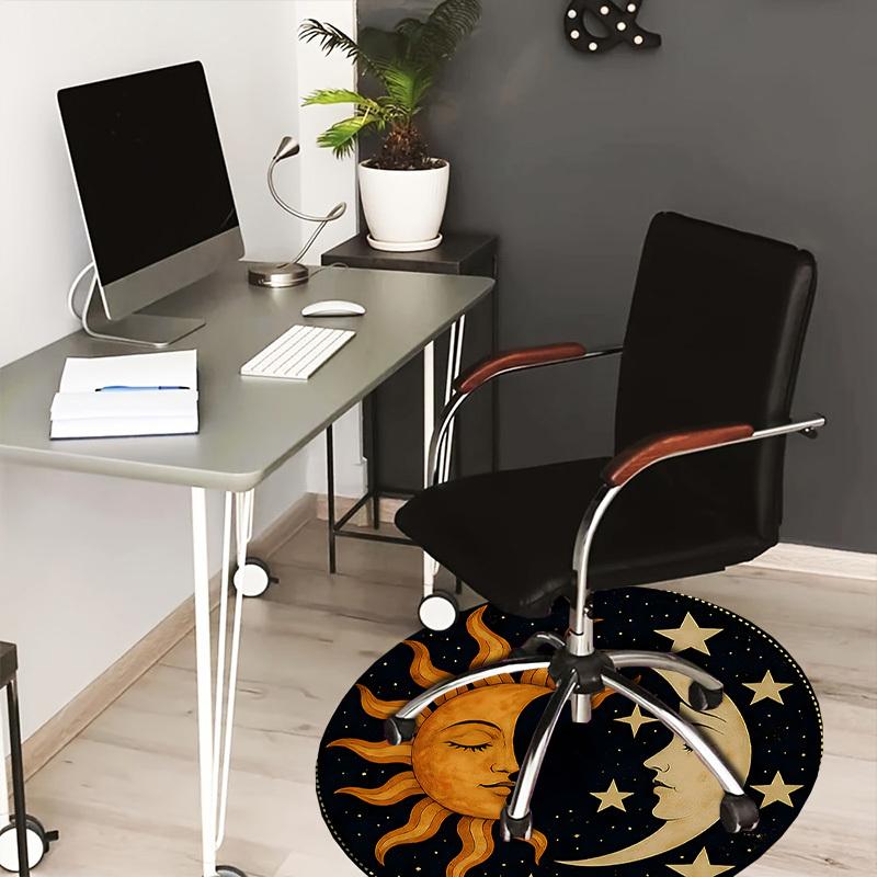 

1pc Multi Surface Chair Mats Sun Moon Stars Celestial Perfect for Decorating Office Chairs, Living Rooms, Or Bedrooms.dt081 80cm by 80cm