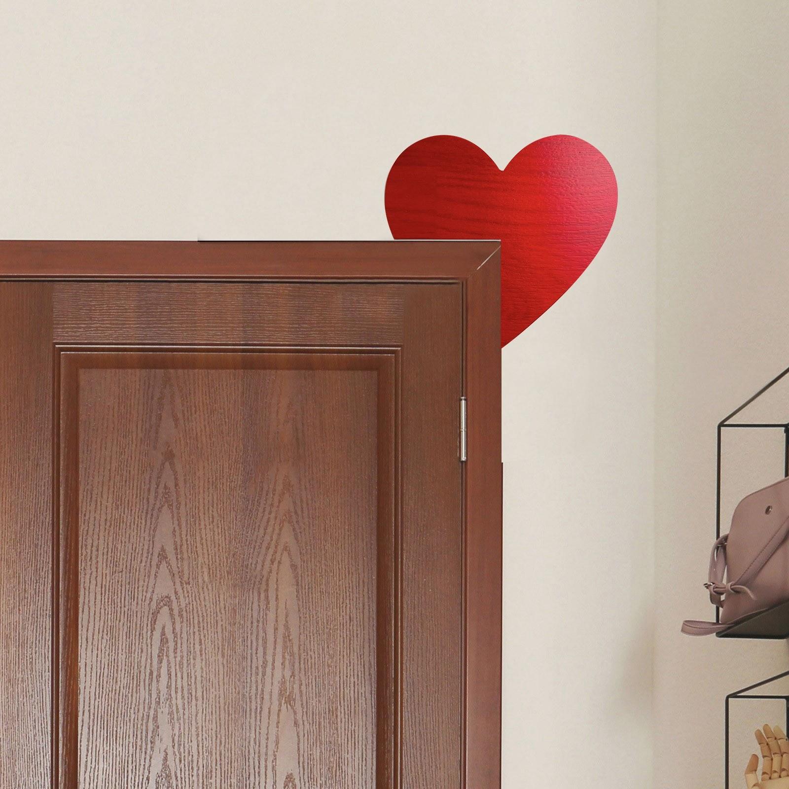 2025 Valentine s Day Door Corner Door Frame Decoration Love Valentine s Day Door Corner Decoration Red Heart Door Decorations One Size