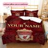 Custom Name,LFC Glory Era Pattern Bedding Home Decoration Birthday Gift ( 1 duvet cover + 2 pillowcase, without core),fan merchandise.