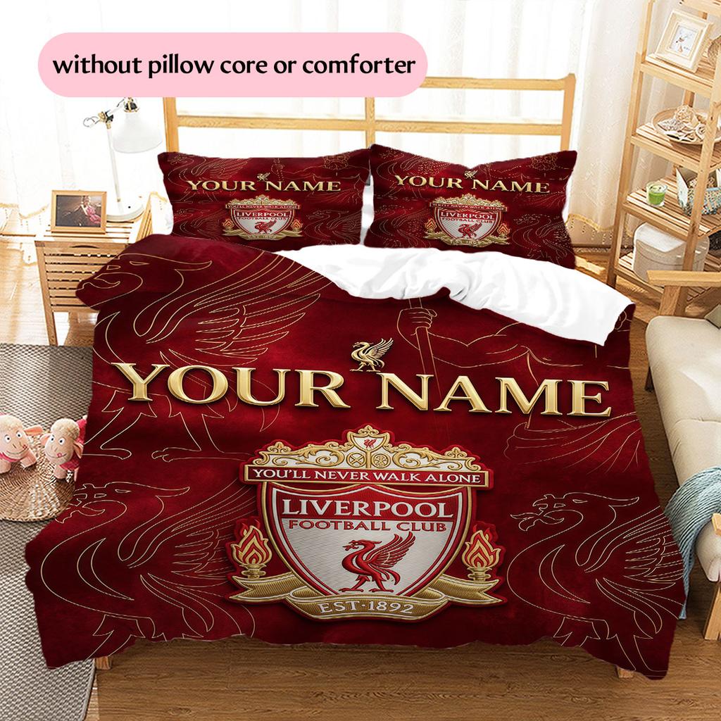 Custom Name,LFC Glory Era Pattern Bedding Home Decoration Birthday Gift ( 1 duvet cover + 2 pillowcase, without core),fan merchandise.