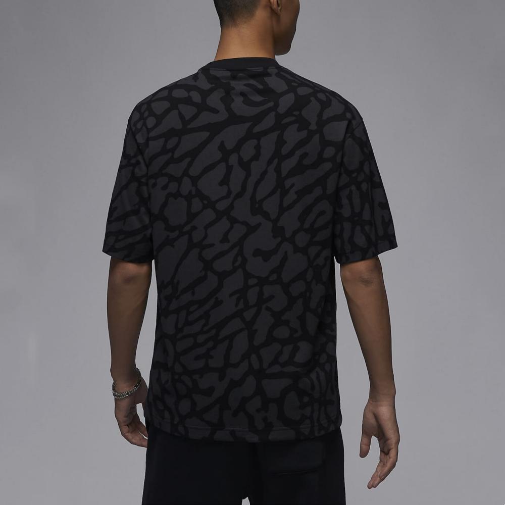 Jordan X PSG Collaboration Letter Print Crew Neck Casual Short Sleeve T-Shirt SS24 Men Tops Black FN5331-010