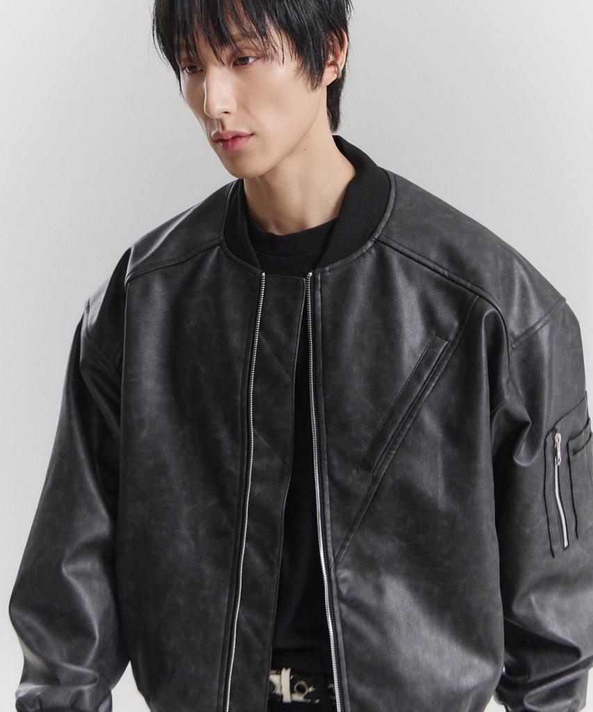 Forcesensitive Force Leather Ma-1 (Bk)
