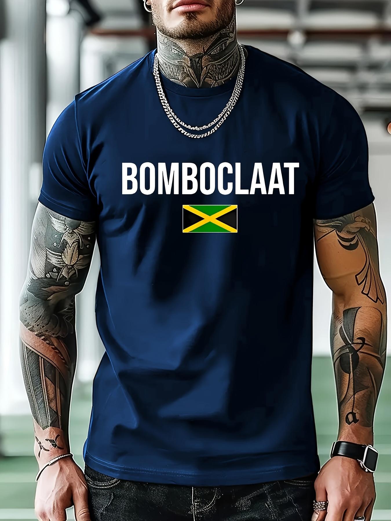 Casual Athletic Tshirt with BomboClaat Graphic Print - Bl... XXXXL