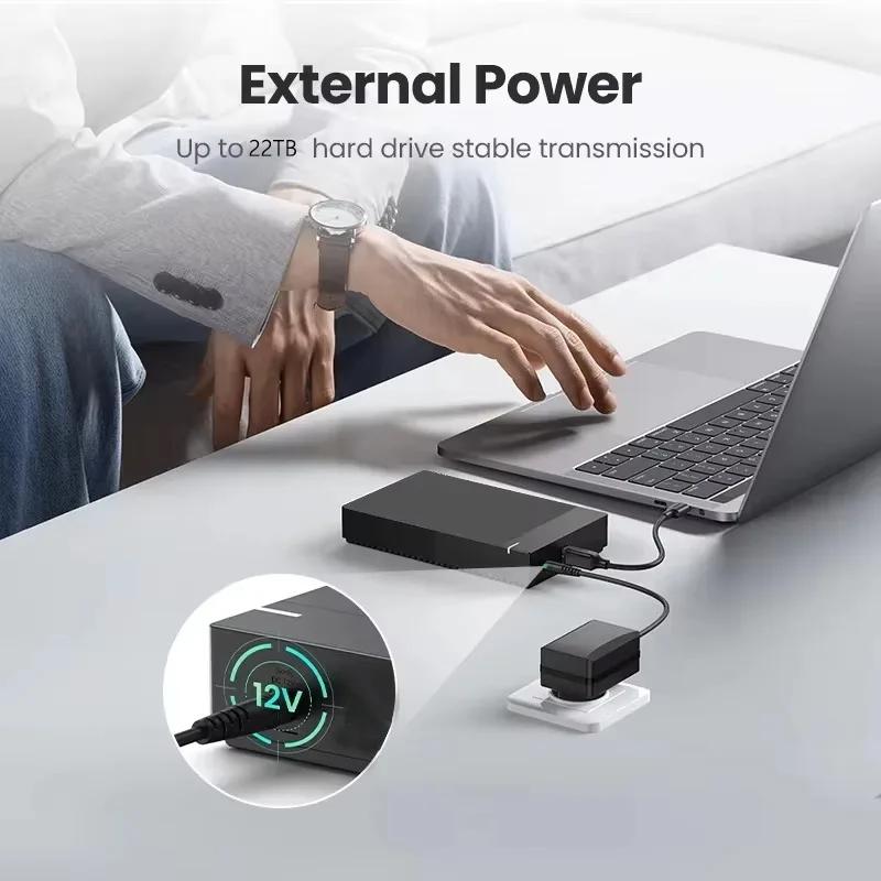 3.5'' HDD Case SATA To USB 3.0 Adapter External Hard Drive Enclosure for 2.5" 3.5" SSD Disk 450Mb/s 22TB HDD Case for PC Laptop