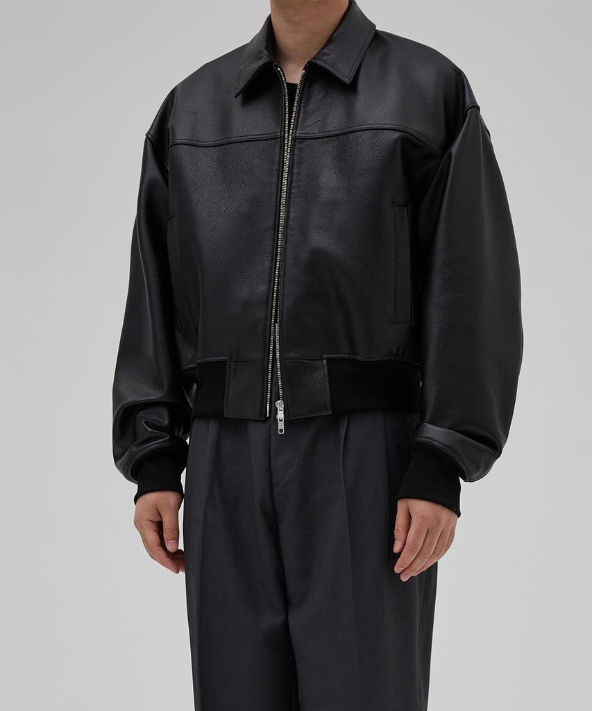 Ox Studios Lambskin Crop Leather Jacket