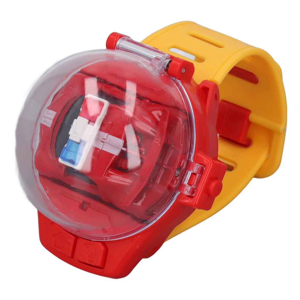 Mini RC Car Watch Toys 2.4GHz Cartoon Cute USB Charging Watch Remote Control Car Toy for Boys Girls Gifts Red