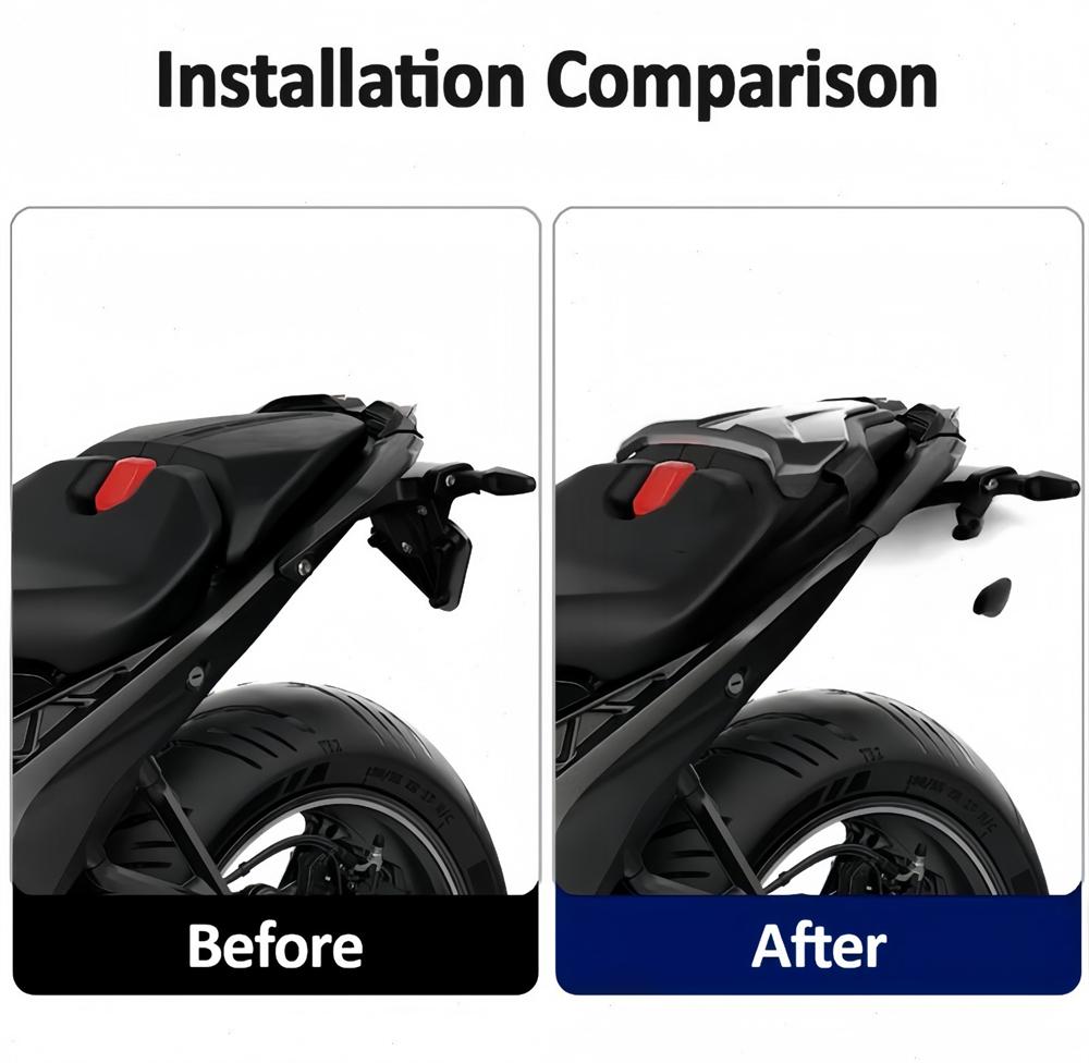 Motorcycle rear seat cover-R1300R carbon fiber pattern