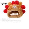 Cute Birthday Gift for Pets Hedgehog Cat Hat, Plush Cozy Pet Adjustable Fit, Soft Animal Headgear Funny Hat Cats, Puppies, Small Dogs Kitten