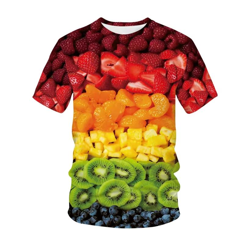 Summer Men T Shirt ClothingT Shirts Kawaii Hip Hop Fruit Style 3D Print Women