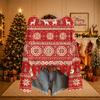 Women's Christmas Print Lightweight Knit Sweater Casual Long Sleeve Pullover Top