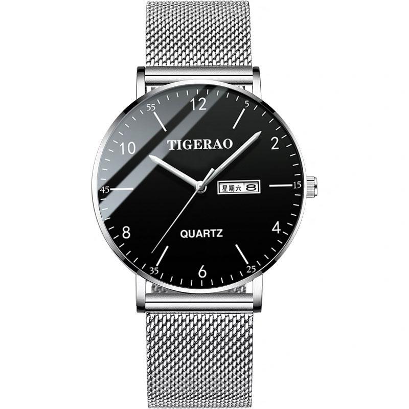 Watch Men'S Waterproof Double Calendar Trend Starry Sky Non-Mechanical Watch Quartz Watch