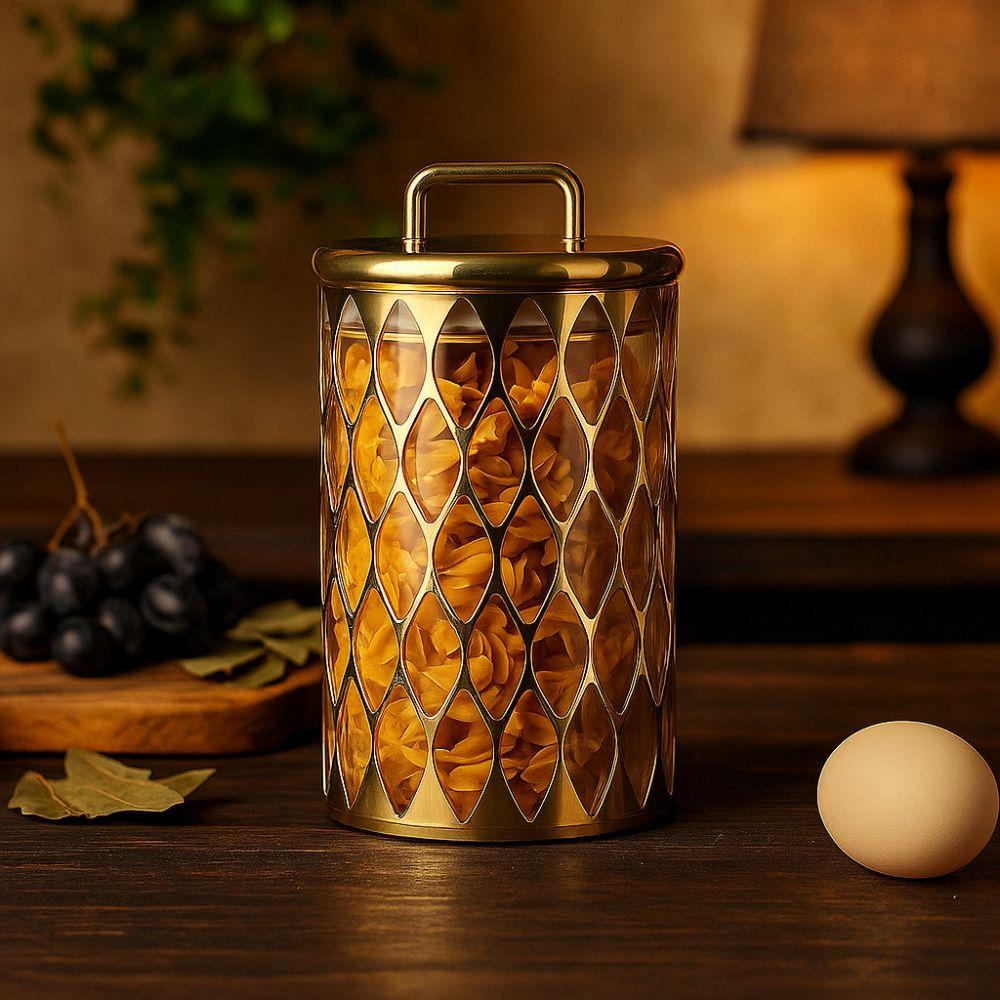 Gold-plated Food Storage Jar Acrylic Storage Box Decorative Jar Sealed Jar  Home Decor