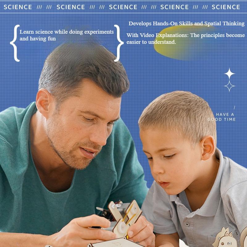 STEM Educational Science Kit for Kids Mechanics & Electricity Experiments DIY Technology Lab Toys Classroom Learning Materials