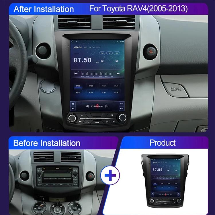 Toyota RAV4 Android GPS Navigation Smart Control with HD Reversing Camera and CarPlay Compatibility