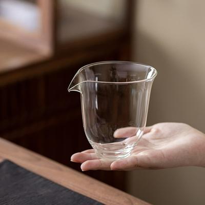 Japanese Style Glass Tea Cup Fair Cup Household Heat-resistant Transparent Chahai Kung Fu Teacup Tea Ceremony Accessories New
