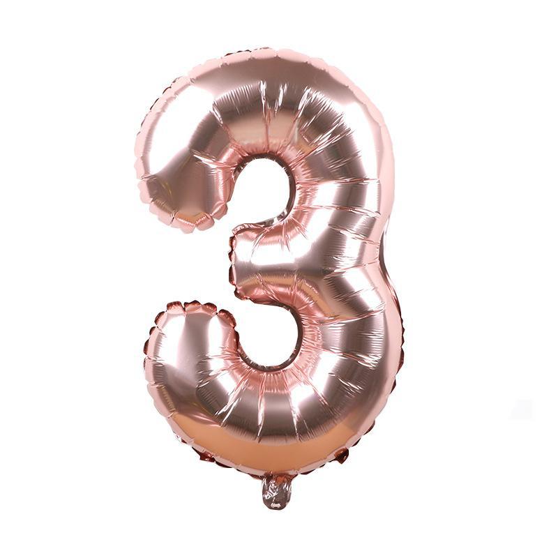 32 Inch Digital Aluminum Film Balloon, Medium Digital Gold Silver Red Black Gradual Change Color Birthday Decoration Wedding Party Balloon