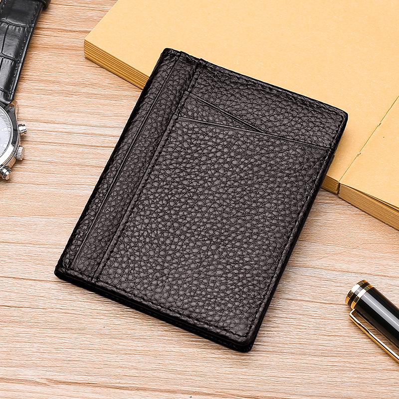Men's Genuine Leather RFID-Blocking Slim Card Holder