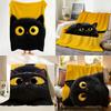 Animal B Black C Cat Throw Hot Flannel Throw Blanket Suitable for Sofa Living Room Bedroom Soft