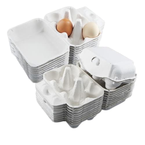 

SLMYCAO Paper Egg Cases, Egg Racks, Egg Containers, 6-Piece Egg Trays, Egg Holders, Storage Boxes with Lids, 20-Pack (White)