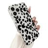 Transparent airbag black leopard print iPhone15promax Apple 14/13 anti-drop 11 mobile phone case 16/17 trend