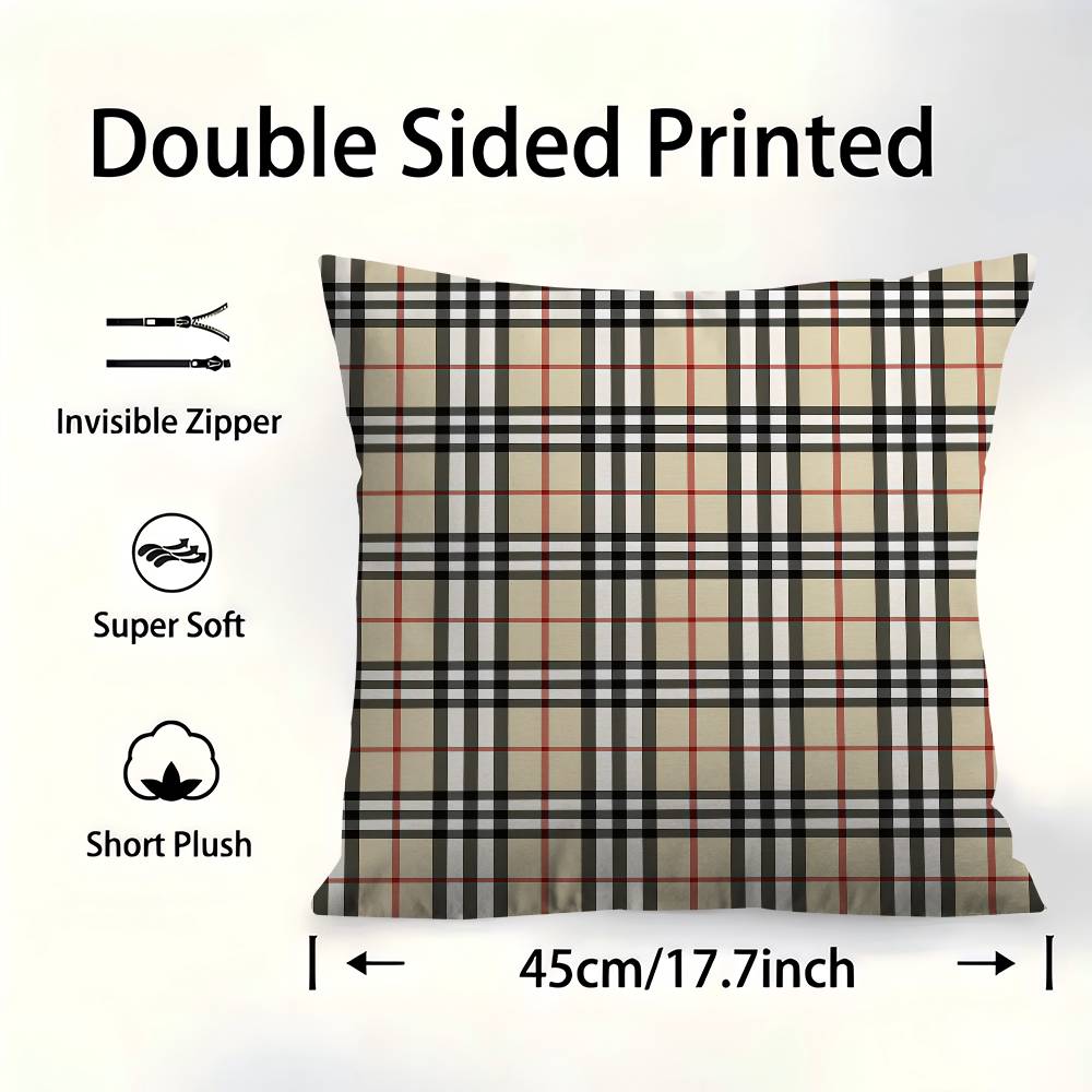 Brown Cloth Pattern Cushion Cover Pillowcase Upholstery Sofa Throw Pillow Home Decor Pillowcas
