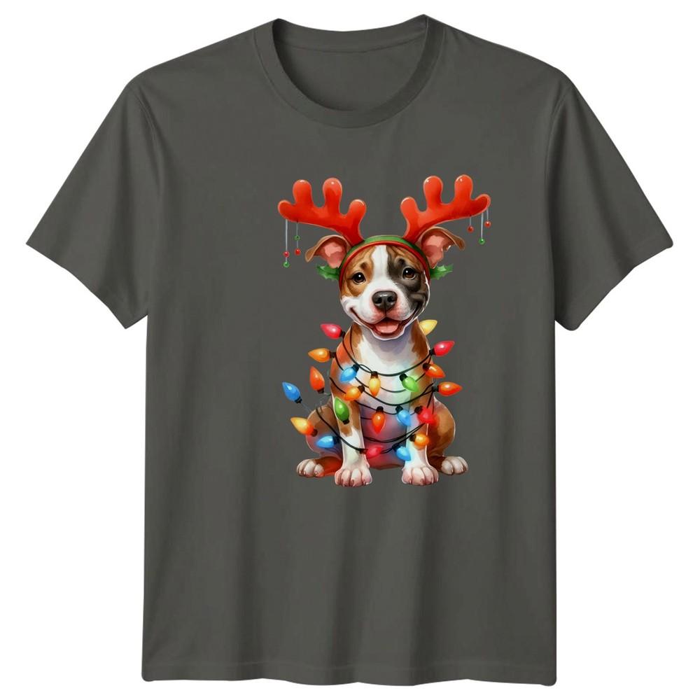 Dog Christmas Lights Graphic Tee Animals Holiday Unisex Unisexs Unisex TShirt S