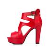 Fashion Summer Sexy Gladiator Women Sandals Designer Peep Toe Hollow Out High Heels Platform Party Ladies Shoes Zipper Sandales Femmes