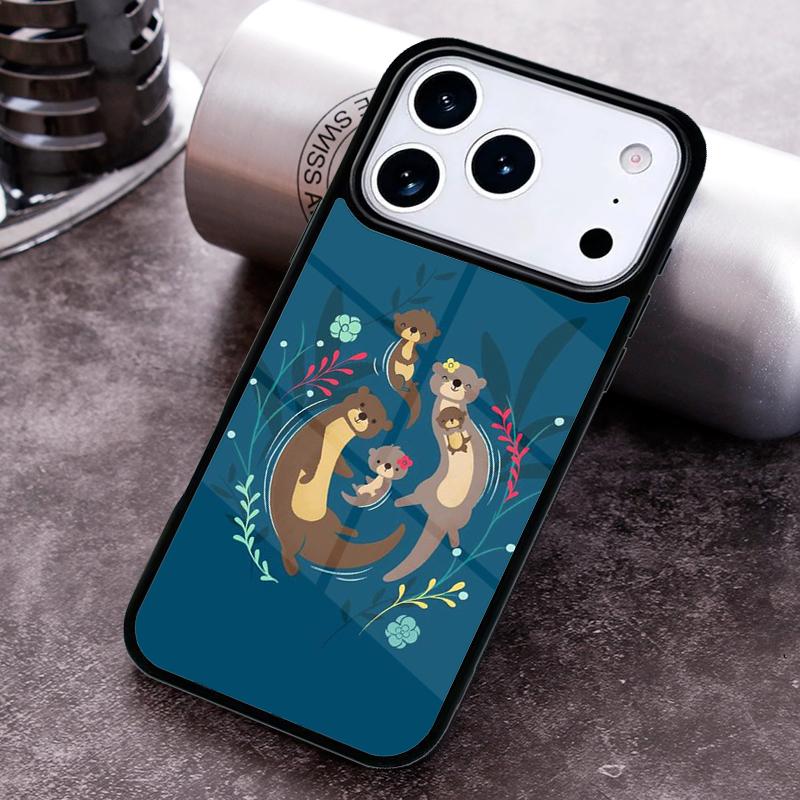 Sea Otter Pattern Phone Case For iPhone 17,16e,15,14,13,12,11,Mini,Pro,MAX Soft Silicone Cover