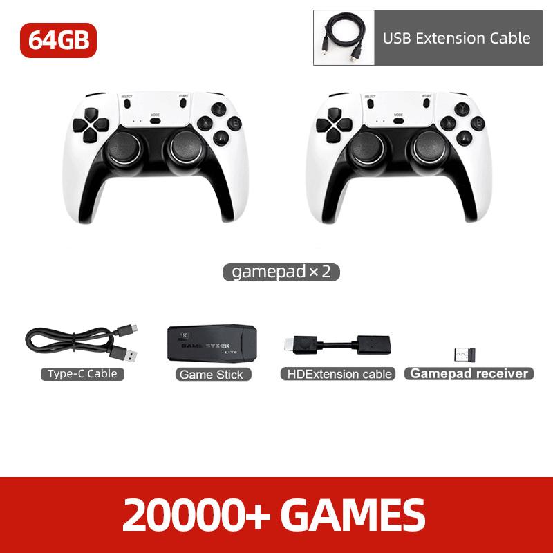 

Video Game Console TV 4K HD Game Stick 128GB 40000 Retro Games For PS1/GBA/MAME Everdrive Save/Search/Adding For Gift