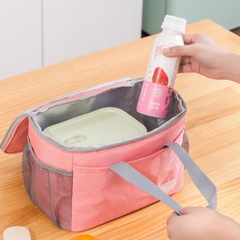 Reusable Insulated Lunch Box Picnic Bag Portable Insulation Bag Office Worker Student Waterproof Thickened Lunch Bag