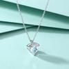 S925 Sterling Silver Love Heart Pendant European and American Simple Heart Zircon Necklace Women's High Sense