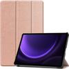 Case for Samsung Galaxy Tab S10 Lite / S10 FE / S9 FE, Tri-fold, with Stylus Holder, Rose Gold