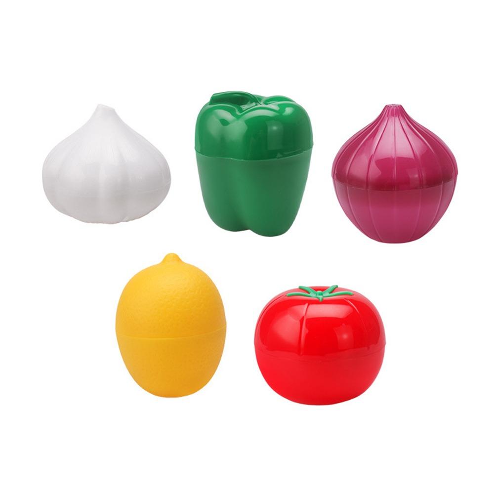 

5Pcs with Lid Fruit Container Easy to Use Vegetable Holder Organizer Kitchen