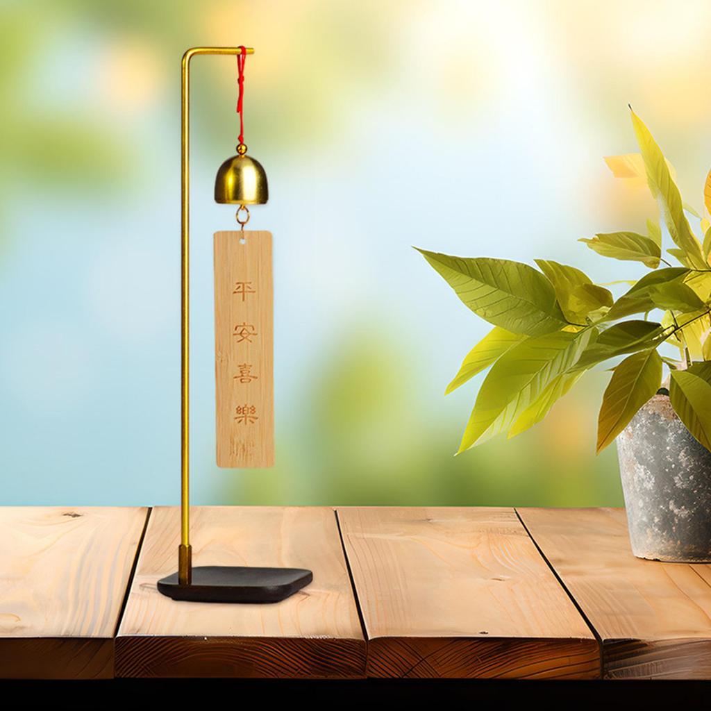 Wind Bell Calligraphy Painting Brush Holder Metal Small Hanging Decoration Chime for Office