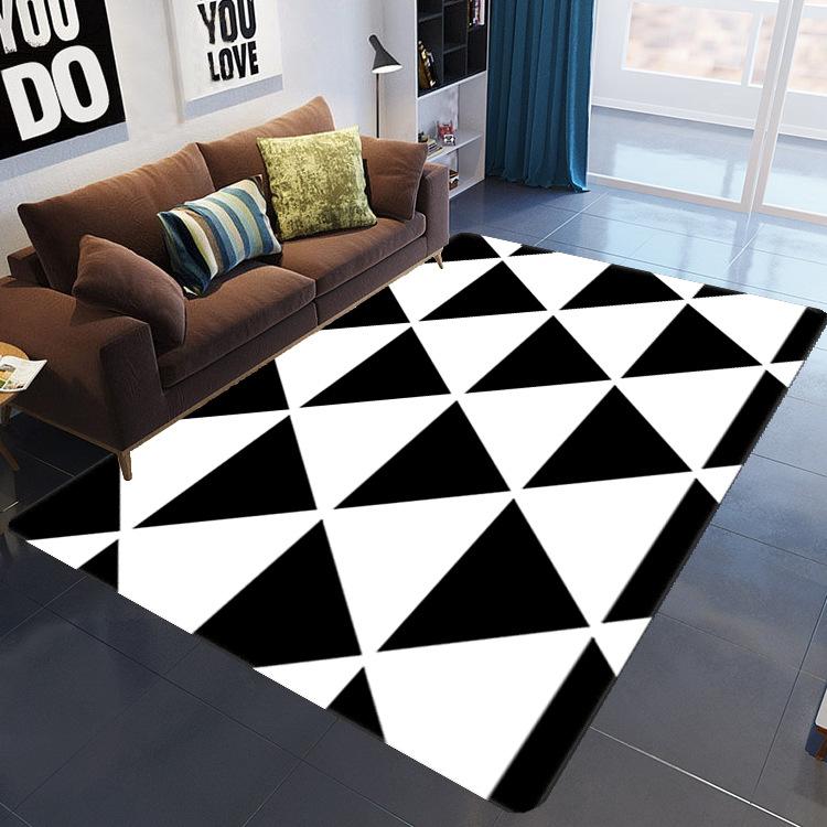 New Chinese Wave Abstract Art Carpet Living Room Coffee Table Bedroom Sofa Nordic Floor Mat 3D Production